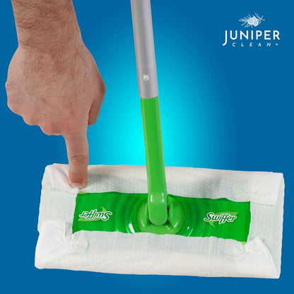 Juniper CLEAN Wet Floor Wipes, Multi Surface Floor Cleaner Wet Mop Pads Fit Swiffer Sweeper Mop, Fresh Scent & Plant-Based Textured Cloth Trap Absorb Dirt, 20 Count (Pack of 12)