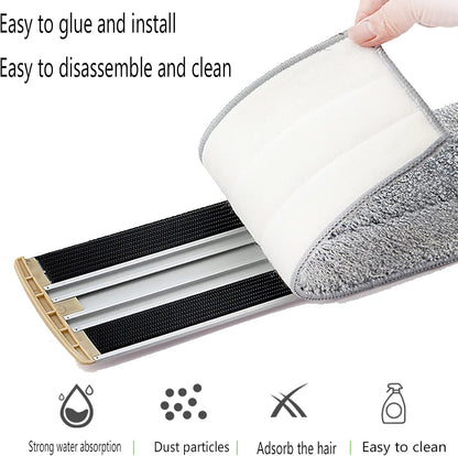 Microfiber Mop 18 in Large Flat Mops for Floor Cleaning with 4 Premium Pads Hardwood for Cleaning Wet Mop