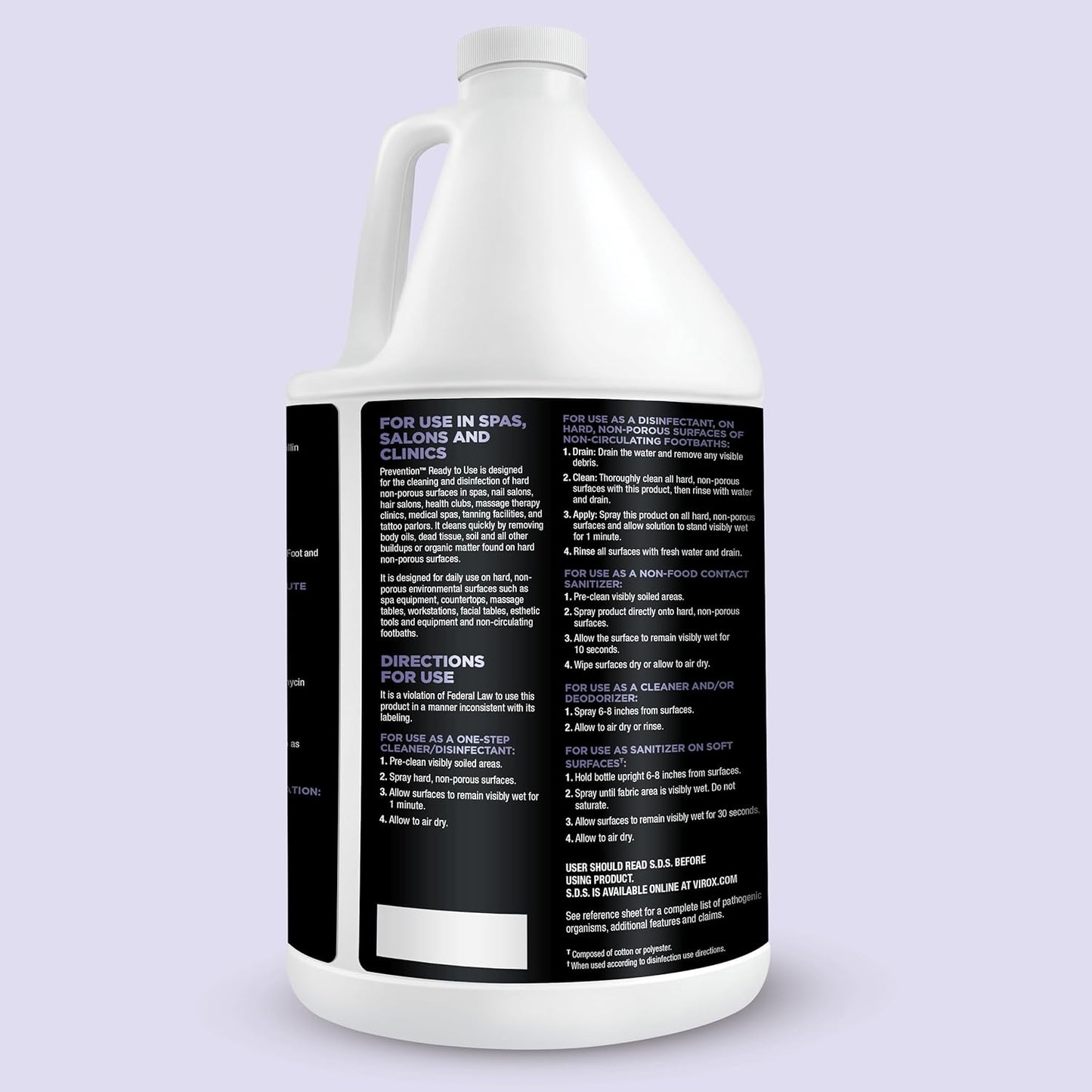 Prevention Ready-To-Use Disinfectant Cleaner – Surface Disinfecting & Cleaning Solution for Salons, Spas, Clinics – Hospital Grade, Gallon Refill – 1 Gallon (1 Pack)