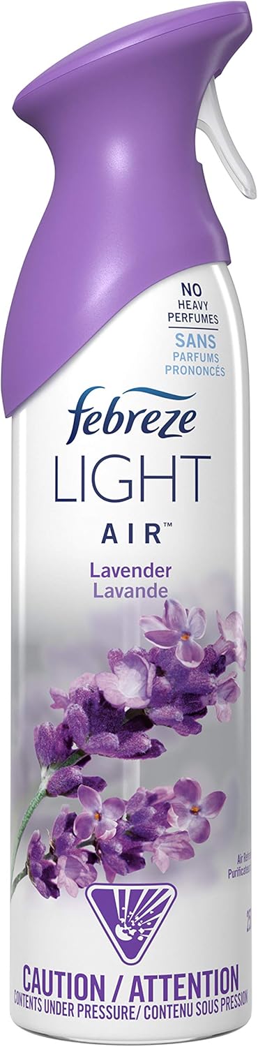 Febreze Air Mist Air Freshener Spray, Odor-Fighting Room Spray, Air Fresheners for Home and Bathroom and Kitchen, Aerosol Can, Light Lavender Scent, 8.8oz, 2 Count