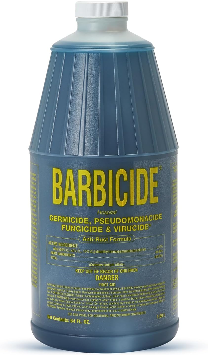 BARBICIDE Disinfectant Concentrate – Pint (16 Fl Oz) | EPA-Registered, Hospital-Grade Germicide for Salons & Barbershops | Anti-Rust Solution for Shears, Combs & Professional Tools
