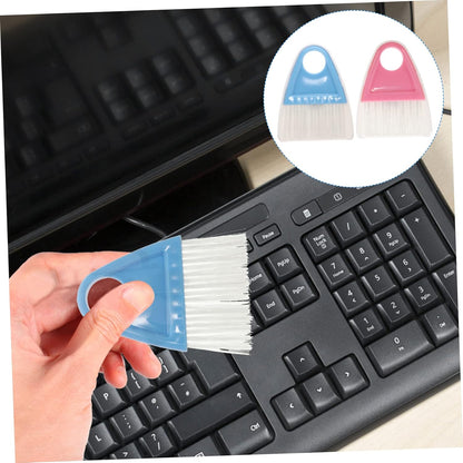 Mini Broom and Dustpan Set 2 Pieces Compact Desktop Cleaning Tools with Flexible Bristles for Pet Hair Household Debris and Car Interior Cleaning