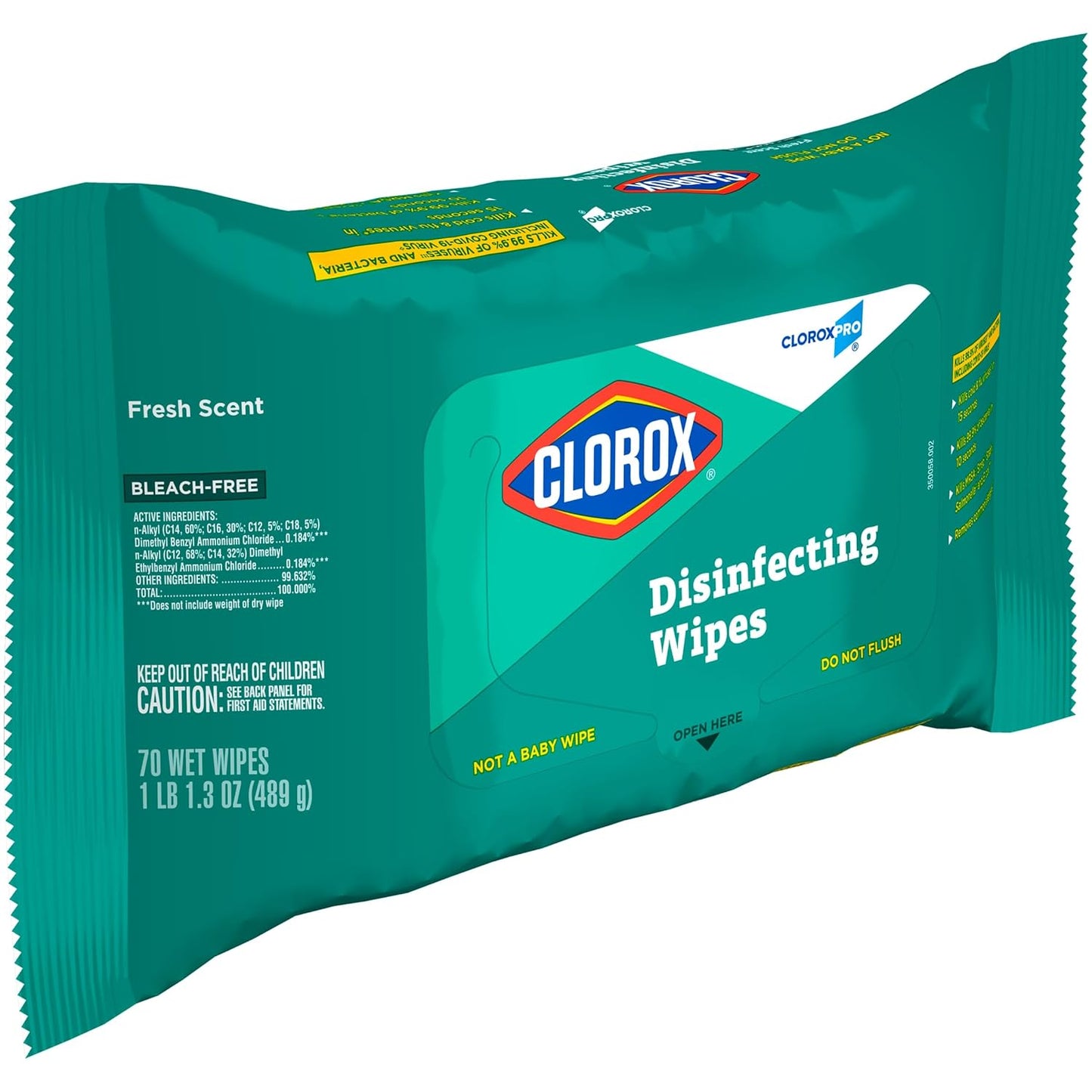 CloroxPro Disinfecting Wipes, Bleach-Free, Fresh Scent, 70 Count ((Package May vary) (Pack of 9)