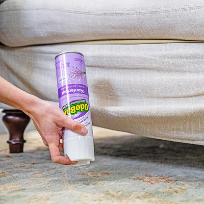 OdoBan Ready-to-Use 360-Degree Continuous Spray Disinfectant & Harsh Aroma Eliminator, Fabric and Air Freshener, Made in the USA, Original Eucalyptus Scent, 14.6 Ounces