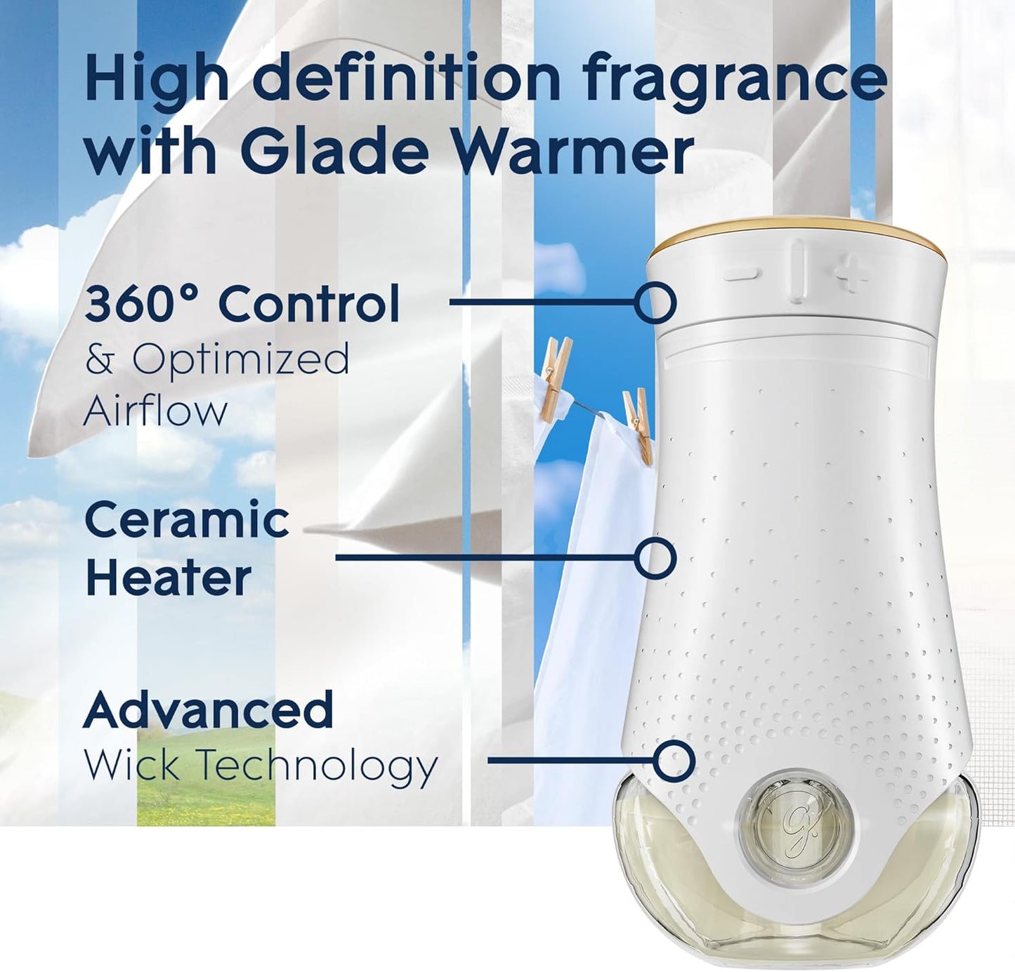 Glade PlugIns Refills Air Freshener,Coastal Sunshine Citrus, Scented and Essential Oils for Home and Bathroom, 0.67 Fl Oz, 5 Count