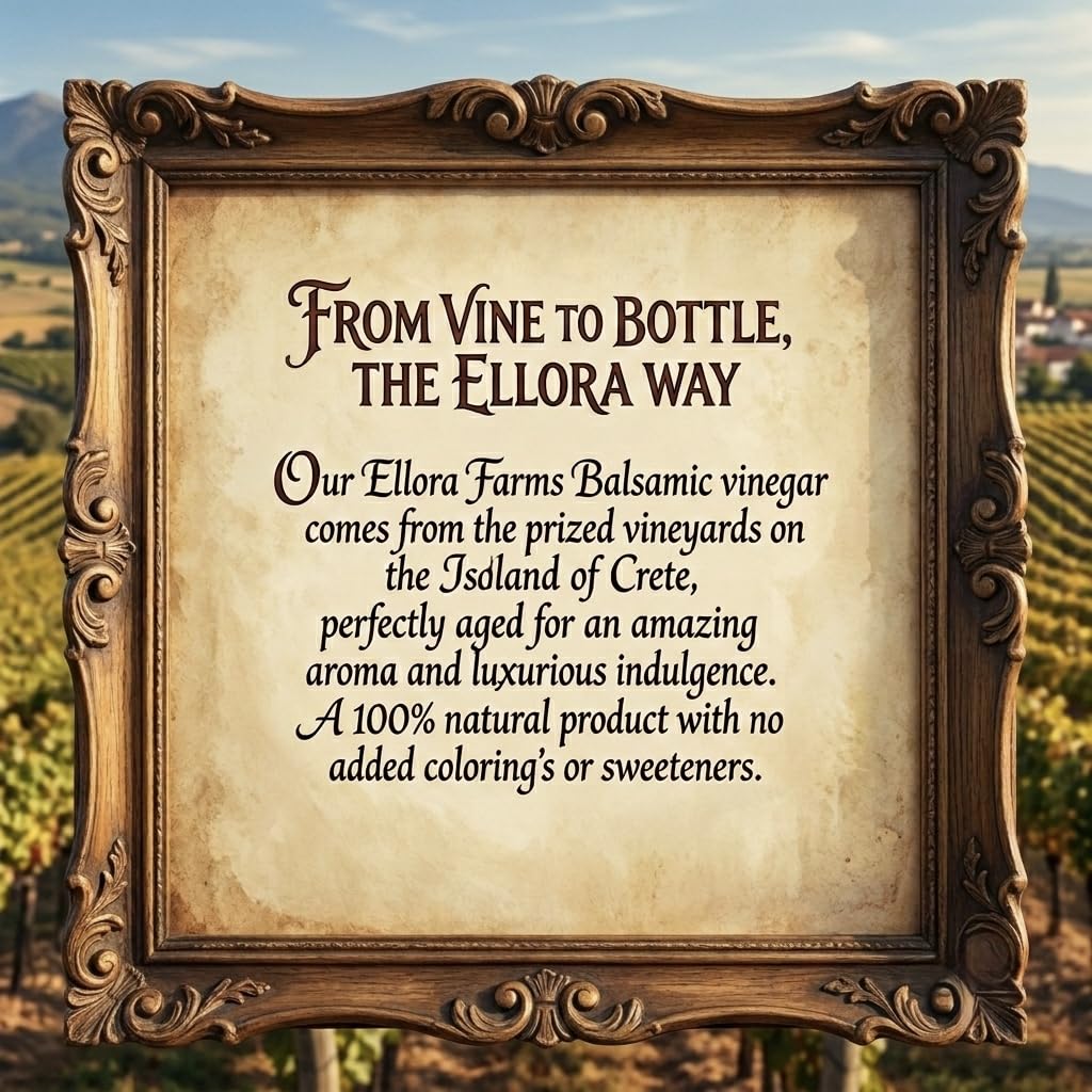 Ellora Farms, Balsamic Vinegar in glass spray bottle, Clog-free, Single Origin Greece, all-natural, 3.38 oz, Pack of 2