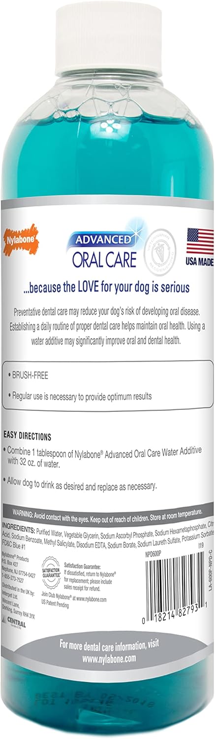 Nylabone Advanced Oral Care Pet Dental Foam Tartar Remover & Breath Freshener for Dogs, Dog Teeth-Cleaning, 4 oz.