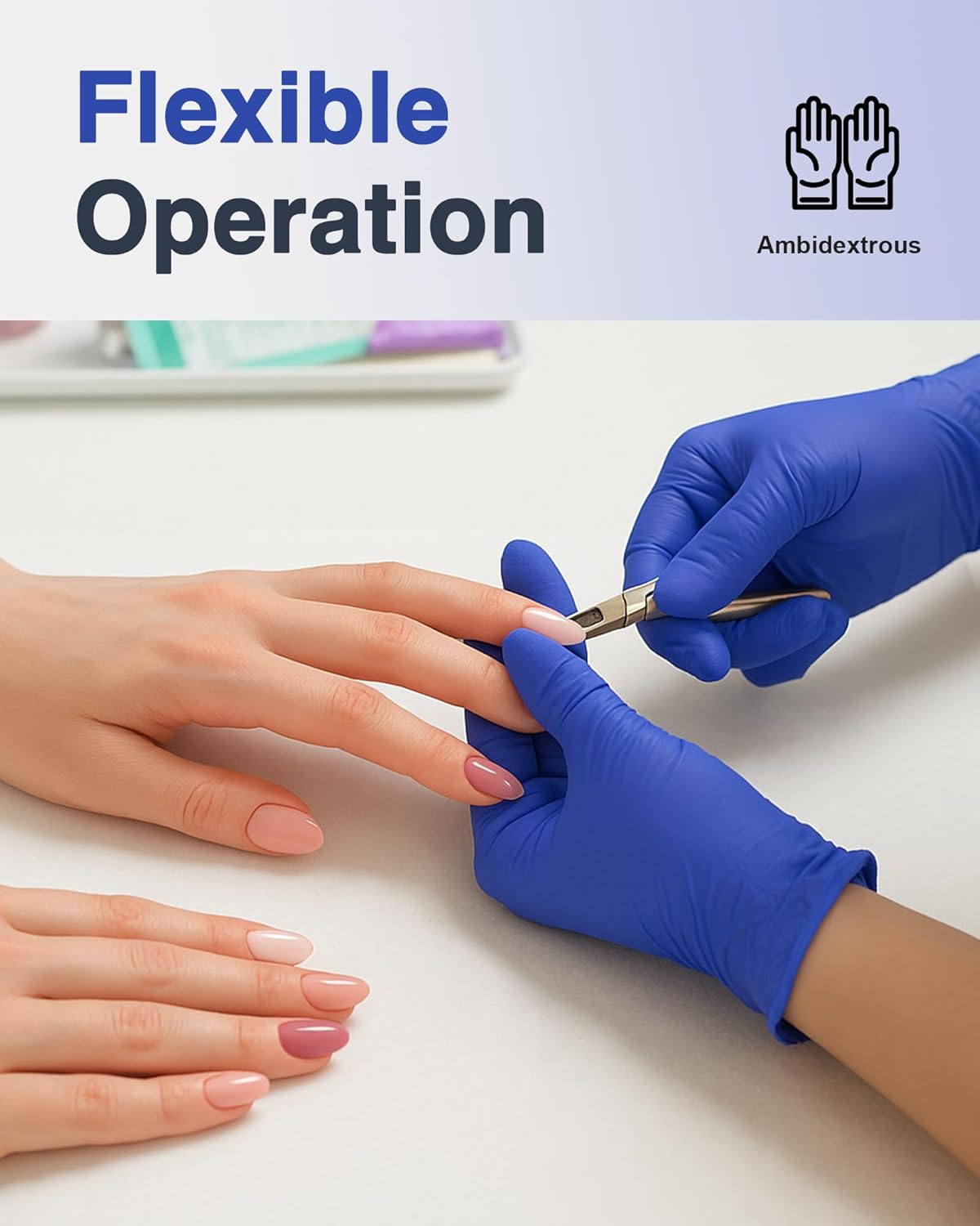 Schneider Nitrile Exam Gloves, Dark Blue, Disposable Gloves, Latex-Free, Powder-Free, Food Safe for, Cooking, Household Use