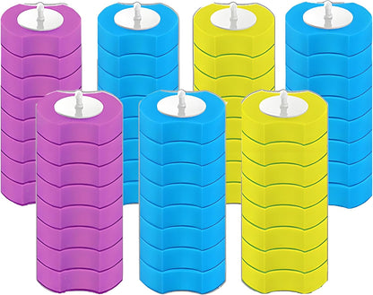 Disposable Toilet Brush with 40 Wand Refill Heads - KIRIKIT Wall-Mounted Toilet Brush and Holder Bowl Cleaner Set with 3 Scents for Deep Cleaning and Hygienic Bathroom Toilet Cleaning System