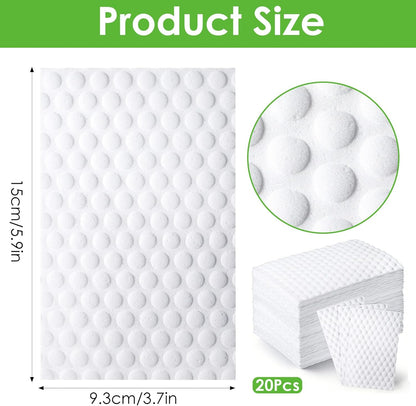 20 Pcs Magic Sponge Eraser Sheets, Melamine Foam Sheet, Convex Point Melamine Sponge for Deep Cleaning, Disposable Magic Cleaning Wipes for Furniture