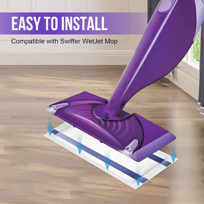 Mopping Pad Refill Compatible with Wet Jet Mop, Disposable Multi Surface Wetjet Hardwood Floor Cleaner Spray Mop Pads Refills, Thickness & Absorbent (60)