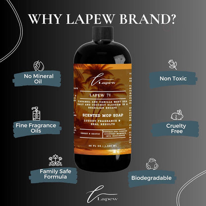 Lapew Black Sea Scented Cleaning Bundle | Carpet Deodorizer Powder (16 oz) & Mop Soap Concentrate (36 oz) | Pet-Friendly Odor Eliminator - Colors B