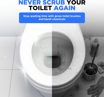 Happy Toilet Cleaner Automatic Toilet Bowl Cleaner Tablets Ultra-Strength Bathroom Toilet Tank Cleaner Tablets for Tank - Toilet Bowl Cleaners Resealable 12-Pack Bag
