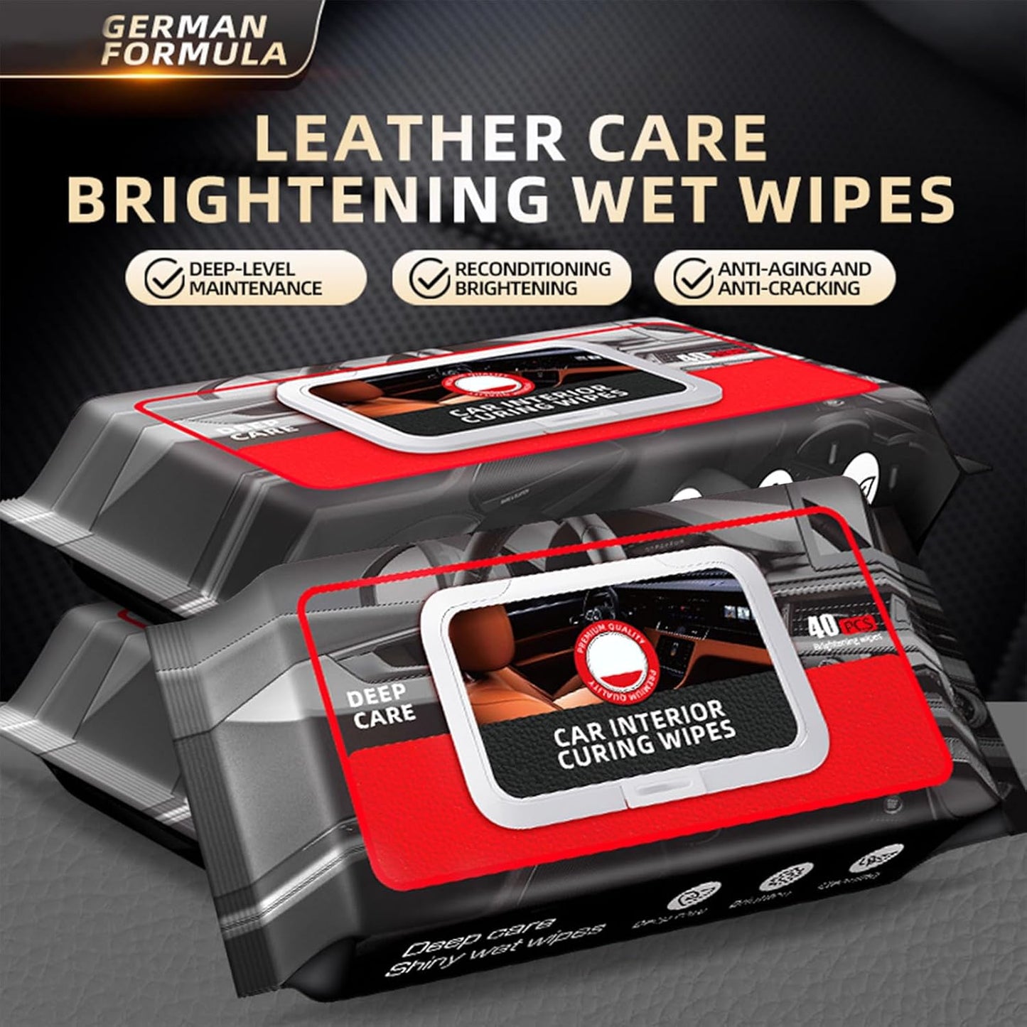 Vehicle Cleaning Wipes - Long-Lasting Multifunctional Wet Cloth, Glass and Oil Film | Automotive Trailer RV Sedan Pickup Bike Tractor Truck Dashboard Interior Exterior Maintenance