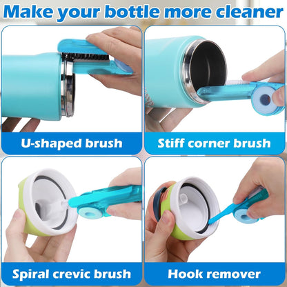 Palksky Water Bottle Cleaning Brush Kit, Brush and Straw Cleaner for Owala, 5 PCS