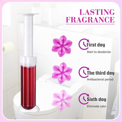 6 Pcs Toilet Gels 84 Count 1 Kind Flower Stamp Bowl Gel Scent Toilet Stain Removal Cleaner Air Freshener Flower Stamps Pack for Bathtubs Bathroom