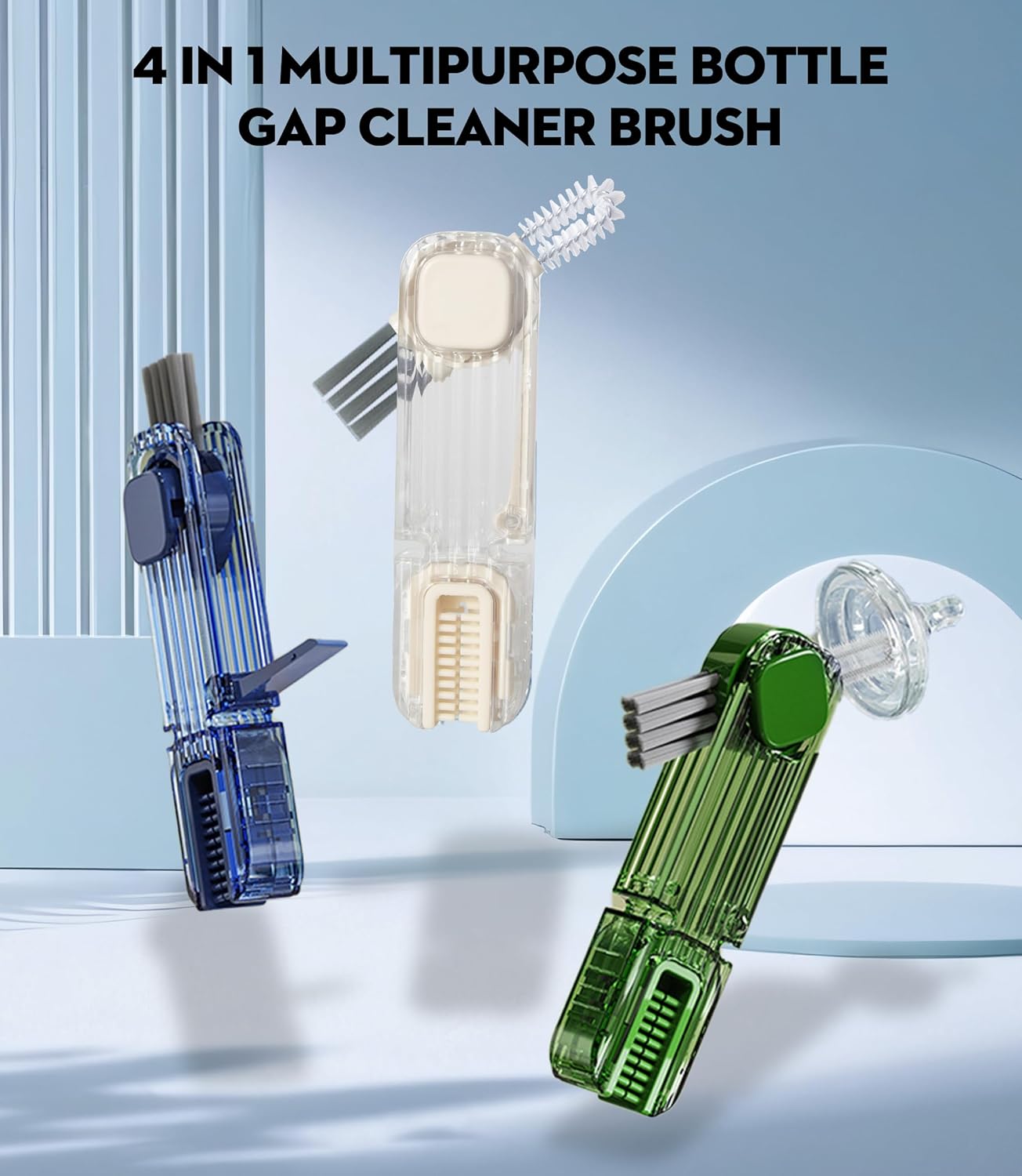3 in 1 Cup Lid Gap Cleaning Brush Set, Multifunctional Insulation Bottle Cleaning Tools, Mutipurpose Tiny Silicone Cup Holder Cleaner, Home Kitchen Cleaning Tools