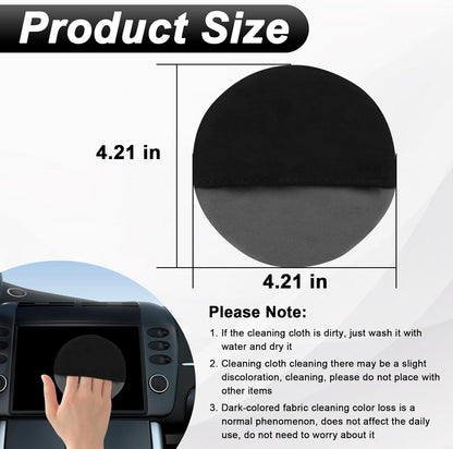Car Screen Cleaner, 4.1''×4.1'' Microfiber Dashboard Wipes, Square Microfiber Cloth, Car Display Wipes,Vehicle Screen Cleaner Tool universal for Car Dashboard Car Display Car Interior Tools (Black)