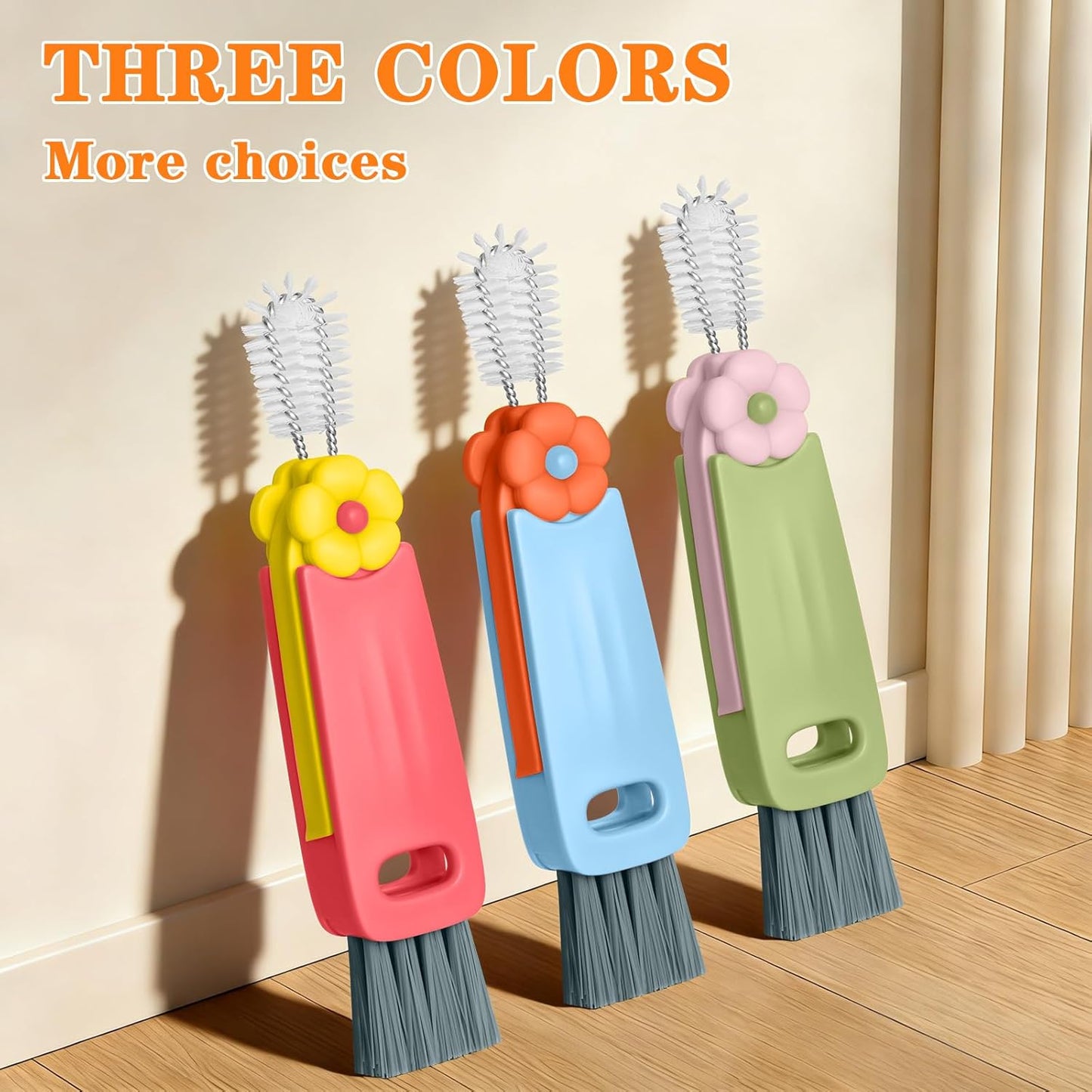 3 in 1 Cup Lid Gap Cleaning Brush Set, Multifunctional Insulation Bottle Cleaning Brush, Cup Lid Gap Cleaner, Home Kitchen Crevice Brush Cleaning Tools