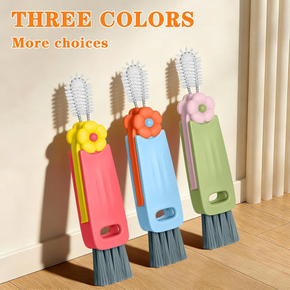 3 in 1 Cup Lid Gap Cleaning Brush Set, Multifunctional Insulation Bottle Cleaning Brush, Cup Lid Gap Cleaner, Home Kitchen Crevice Brush Cleaning Tools