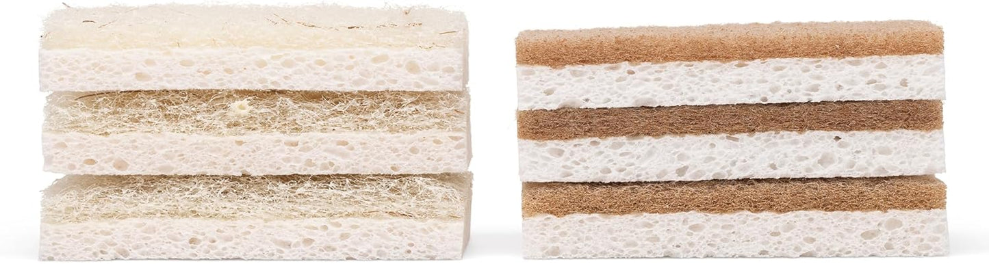 Full Circle Agave Leaf Scour Pads – Pack of 3 – Maximum Strength, Non-Scratch Dish Scrubber Made with Plant-Based & Recycled Materials, Safe for Nonstick