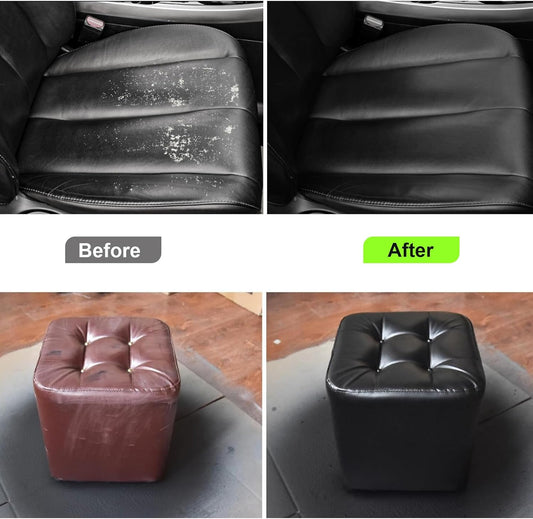 NADAMOO Leather Spray Paint Semi-Gloss Black 1 Can - Flexible Finish Vinyl Coating for Furniture, Car Seats, Bags, Couches, Shoes, DIY, Home & Auto
