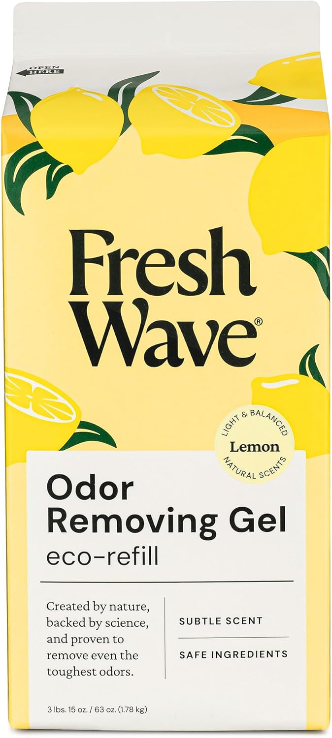 Fresh Wave Odor Removing Gel, 7 oz., Pack of 3 - Odor Absorbers for Home, Safer Odor Relief, Natural Plant-Based Odor Eliminator, Every 7 oz. lasts 15-30 Days, For Cooking, Trash & Pets