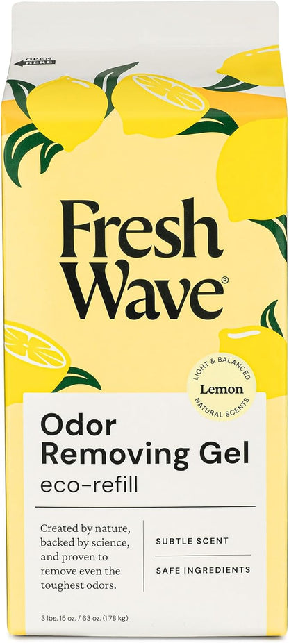 Fresh Wave Odor Removing Gel, 7 oz., Pack of 3 - Odor Absorbers for Home, Safer Odor Relief, Natural Plant-Based Odor Eliminator, Every 7 oz. lasts 15-30 Days, For Cooking, Trash & Pets