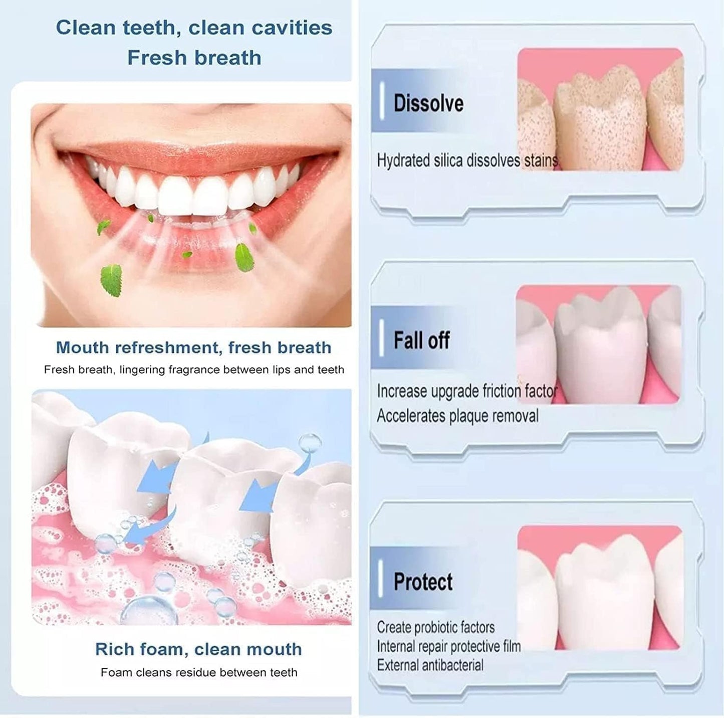 2PCS SP-6 Toothpaste, SP6 Probiotic Toothpaste, Fresh Breath, Deep Cleaning Care
