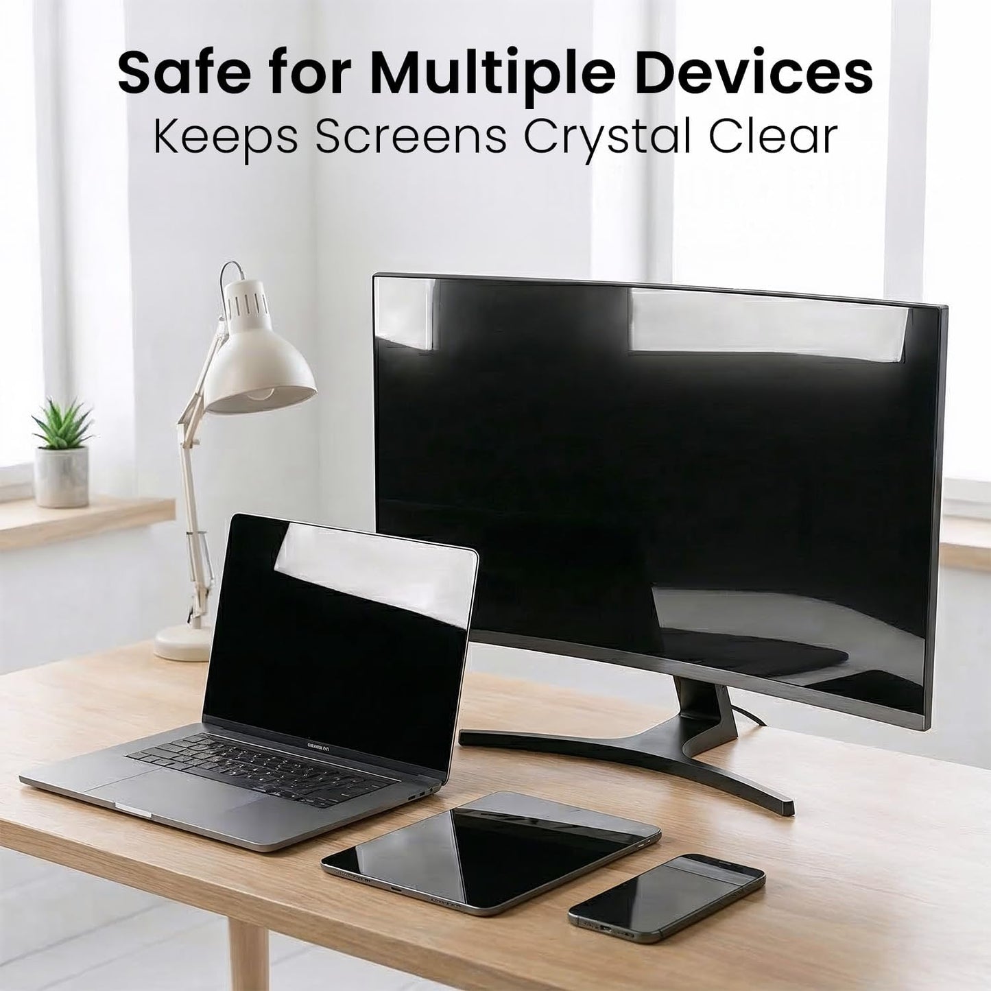 Screen Cleaner Spray - TV Screen Cleaner Spray and Microfiber Cloth kit, Computer Screen Cleaner & Car Screen Cleaner for TV, Monitor, Laptop, MacBook, iPad, iPhone and Electronic Devices - 2 Pack