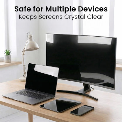 Screen Cleaner Spray - TV Screen Cleaner Spray and Microfiber Cloth kit, Computer Screen Cleaner & Car Screen Cleaner for TV, Monitor, Laptop, MacBook, iPad, iPhone and Electronic Devices - 2 Pack