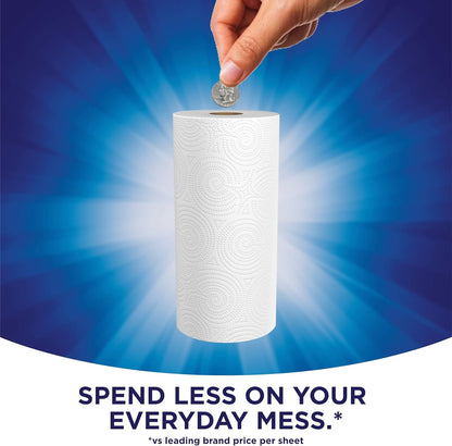 Sparkle Tear-A-Square Paper Towels, 2 Double Rolls (220 Sheets Total) - Strong 2-Ply Towels for Kitchen Cleanup and Everyday Messes