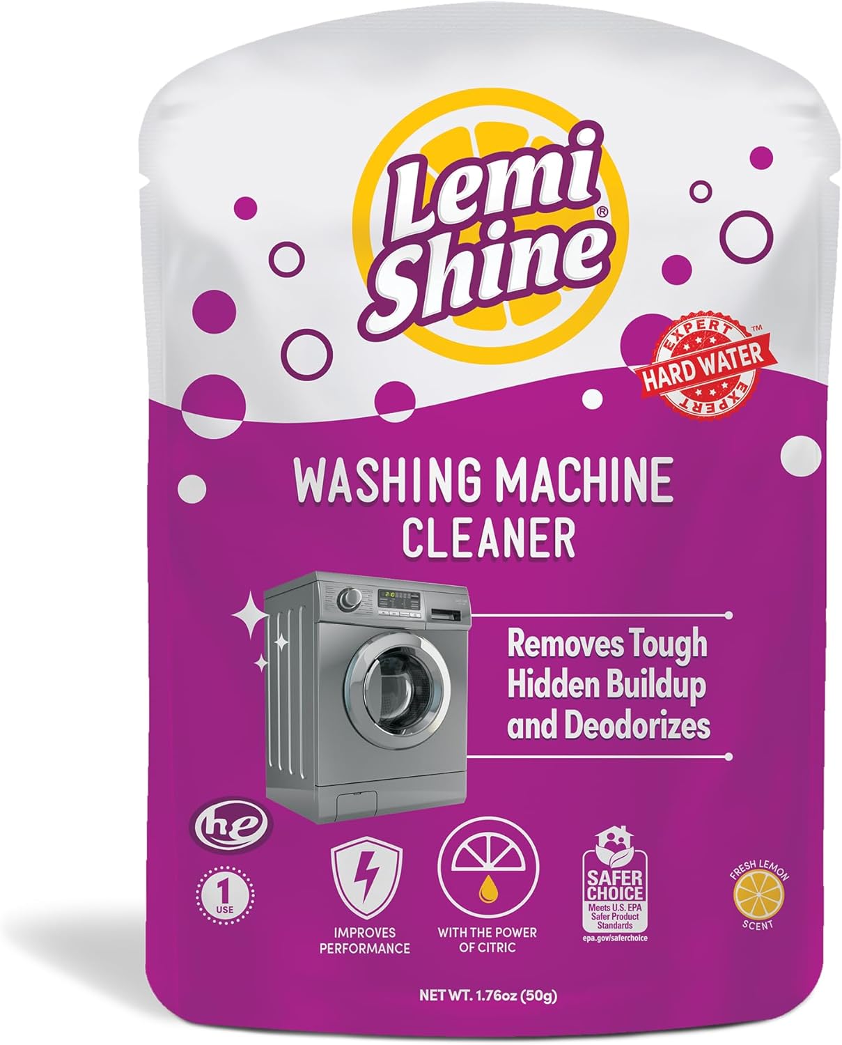 Lemi Shine Garbage Disposal Cleaner and Deodorizer Powered By Citric Acid | Foam Cleaner For Kitchen Garbage Disposal with a Natural, Fresh Lemon Scent (2 Count)