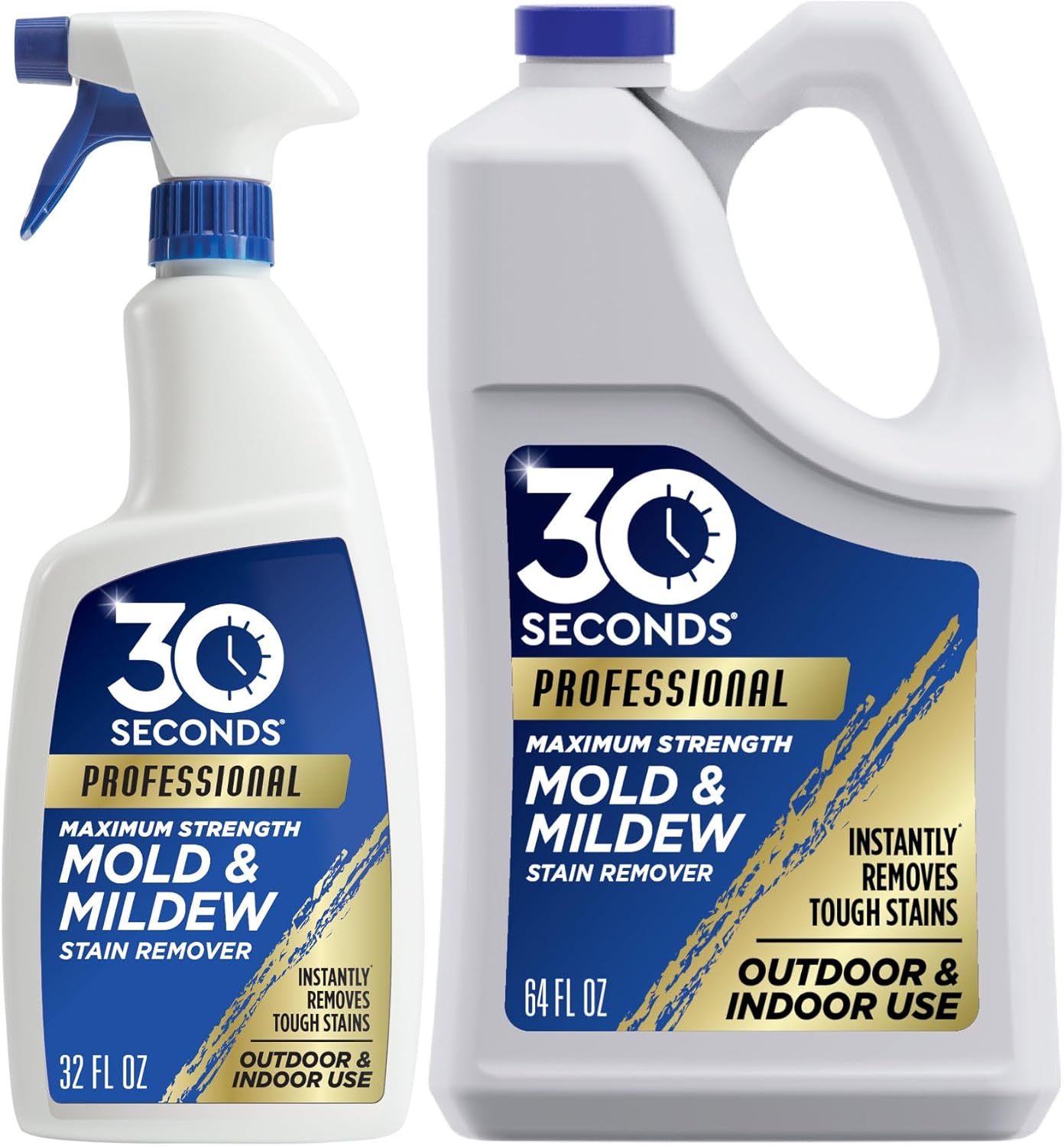 30 SECONDS Pro Mold and Mildew Stain Remover | Scrub Free | Brighter Results Instantly | Ready To Use | 32 Fl. Oz.
