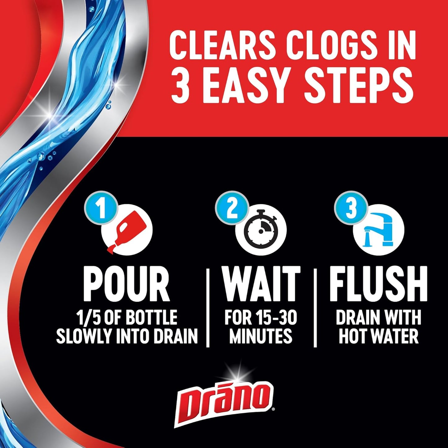 Drano Max Gel Clog Remover (80-Ounce, 6-Pack)