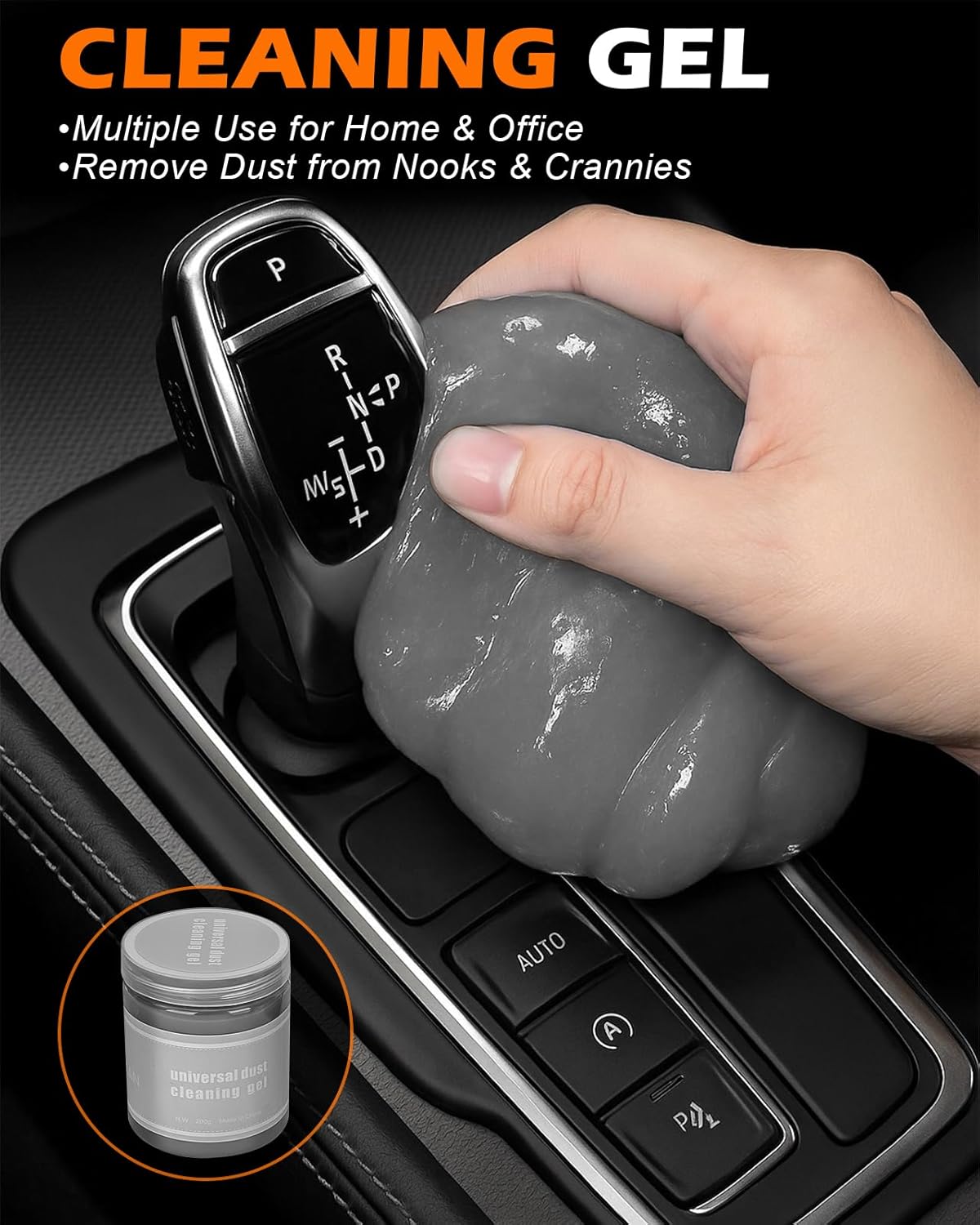 8PCS Car Interior Detailing Kit - 200g Cleaning Gel (185% More Than 70g), Ultra-Soft Detailing Brush Set, Dash Duster, Air Vent Brush, Microfiber Towel | Car Cleaning Supplies Gift for Men