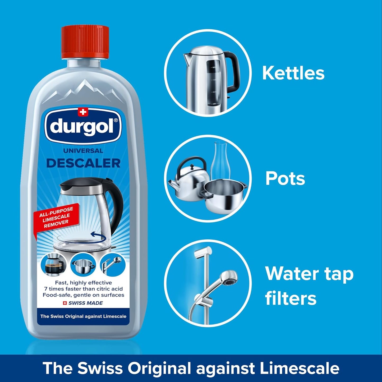 Durgol Universal Multipurpose Descaler/Decalcifier for Kitchen and Household Items, 25.4 Ounce