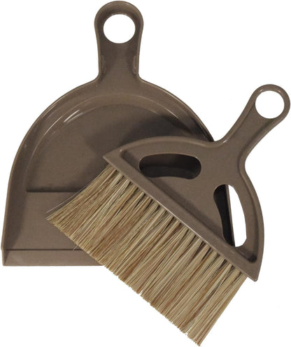 Mini Broom and Dustpan Set Hand Broom with Dustpan Portable Housekeeping Cleaning Tools for Desk,Counter,Sofa,Kitchen,Office,Nest (Off White)