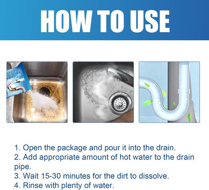 Enzyme-Powered Drain Clog Dissolver | Fast-Acting Pipe Cleaner for Hair, Soap Scum & Organic Waste | Septic-Safe Toilet Clog Remover Gel | 30-Minute Formula (6 Pack, 180g Each)