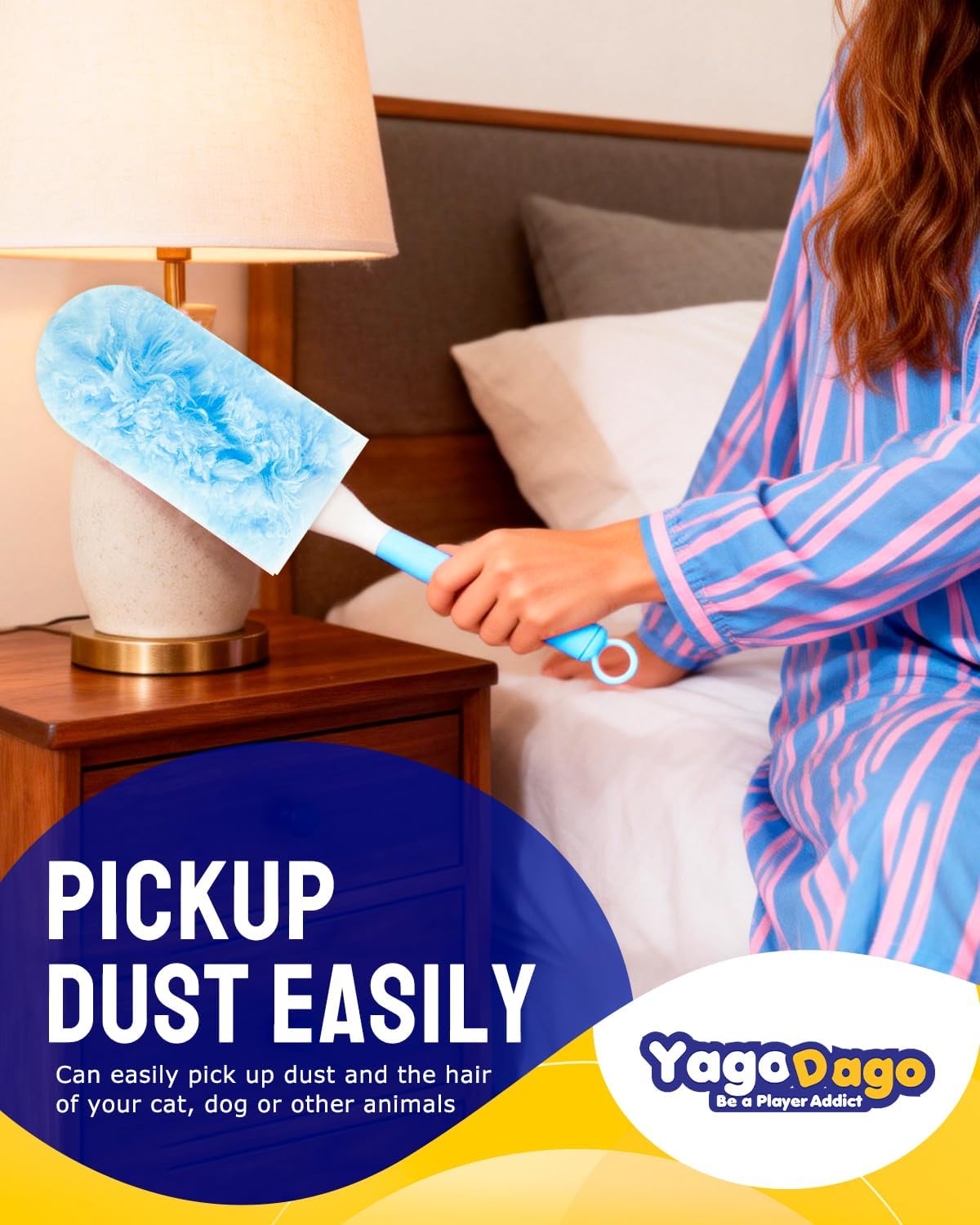 20 Count Duster Refill Compatible with Swiffer Hand Duster, Lavender Flavor Disposable Heavy Duty Duster Refills, Dusters Refills for Cleaning, Blinds & Ceiling Fan (Handle is Not Included)