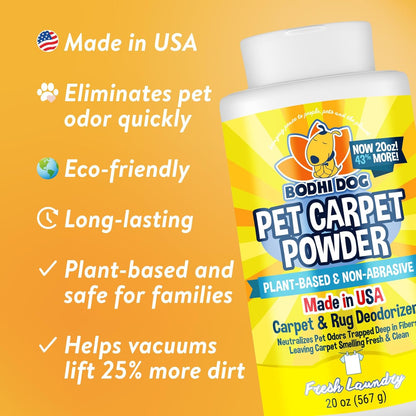 Bodhi Dog Carpet Powder Bundle - Three Scents - Fresh Linen + Teaberry + Cucumber Melon 20oz