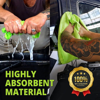 HELOMOR 3 Extra Large Microfiber Cleaning Cloths, 30"x18" Floor Towels for Squeegee Mop, Reusable Multi-Purpose Cleaning Rags for House, Kitchen, Car & Windows, Highly Absorbent, Lint-Free