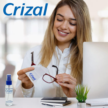 Crizal Eyeglass Lens Cleaning Solution – 4 Pack – Safe for AR-Coated Lenses – Designed & Tested by The AR Coating Experts