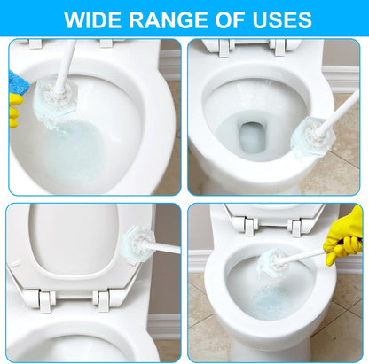 50 Pcs Disposable Toilet Brush Refills, Toilet Bowl Cleaning Wand Refills, Toilet Brush Replacement Head for Bathroom and Toilet Cleaning