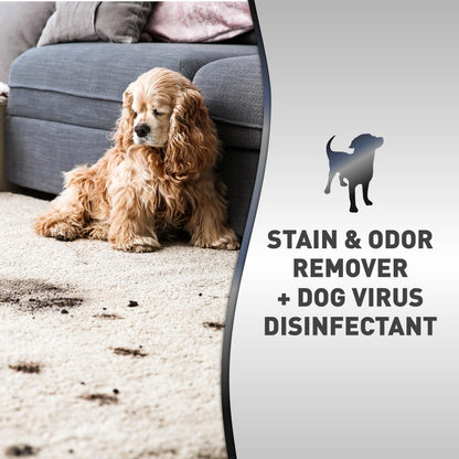 Nature’s Miracle Advanced Platinum Stain and Odor Remover and Virus Disinfectant, 32 Ounces, Disinfects and Cleans