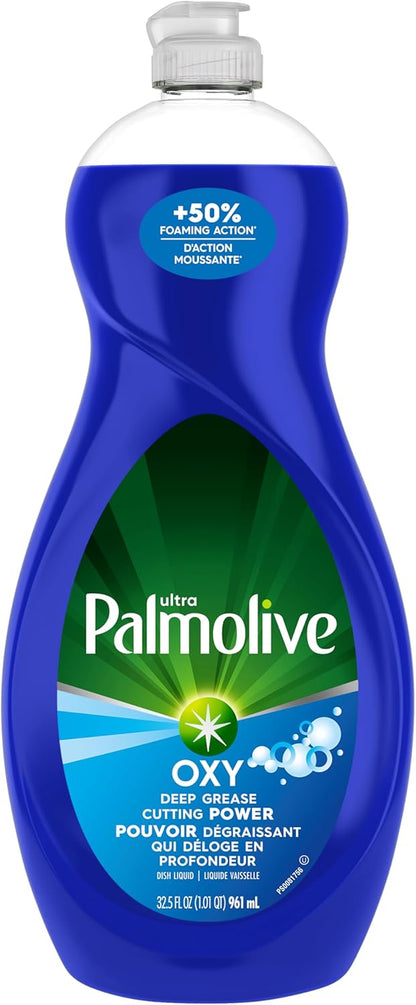 Palmolive Ultra Dishwashing Liquid Dish Soap, Oxy Power Degreaser - 32.5 Fl Oz (Pack of 4)