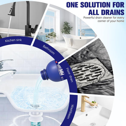 Pipe Bobo Drain Cleaner 10.6OZ, Professional-Grade Drain Clog Remover for Kitchen Sink, Powerful Unclogging, Unclog drains, clog remover, Shower, Tub, Compatible with All Pipe Materials