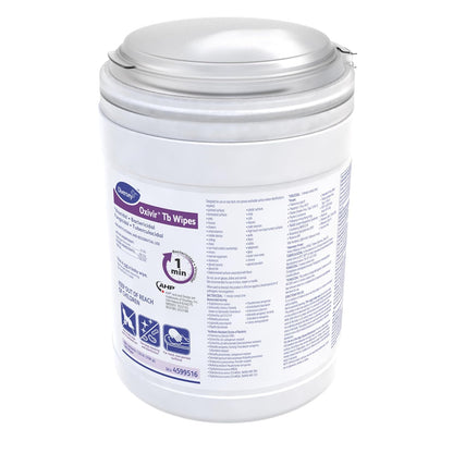 Oxivir Diversey Tb 5388471 Ready-to-Use Disinfectant Cleaning Wipes, Accelerated Hydrogen Peroxide, Large 7x8-Inch Sheets, 60-Wipes, 1-Slim Canister