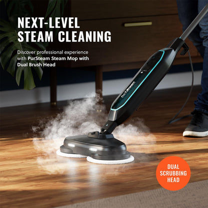 PurSteam 10-in-1 Steam Mop, Floor Steamer with Detachable Handheld Steam Cleaner for Tile, Hardwood Floors