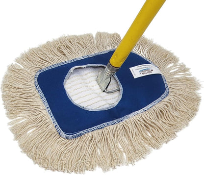 Turkey Creek Essentials 10 Inch x 6.5 Inch Wedge Dust Mop Refill for Industrial, Home & Commercial Use, Washable Natural Cotton for Standard 8" Frame